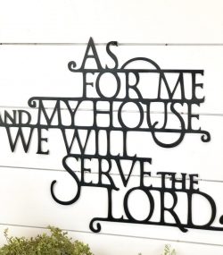 As For Me And My House Metal Art Farmhouse Bible Verse Sign Scripture Sign Religious Metal Art - Image 2
