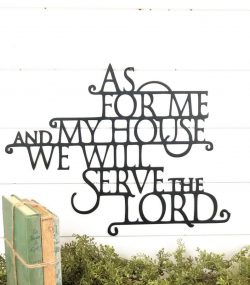 As For Me And My House Metal Art Farmhouse Bible Verse Sign Scripture Sign Religious Metal Art